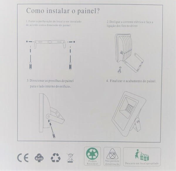 Painel Plafon LED 18W Luminária Sobrepor Quadrado Branco Frio Ultraled - 4