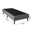 Ver imagem 3 de Cama Box Base Solteiro 188x88 Cor Cinza Suede