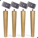 Ver imagem 1 de Kit 4 Pés Palitos Madeira para Moveis Poltrona Mesa de Centro de 30 Cm