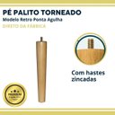 Ver imagem 3 de Kit 4 Pés Palitos Madeira para Moveis Poltrona Mesa de Centro de 30 Cm