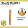 Kit 4 Pés Palitos Madeira para Moveis Poltrona Mesa de Centro de 30 Cm - 3