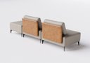 Ver imagem 5 de Sofá Dream Box Moderno Modular 2,40m Bege com Courino Terracota - Rede Móveis