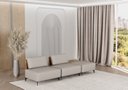 Ver imagem 1 de Sofá Dream Box Moderno Modular 2,40m Bege com Courino Terracota - Rede Móveis