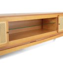 Ver imagem 6 de Rack Sala Tv até 75 Polegadas Ricco 273 Cm Laminado Portas Palhinha Amêndoa