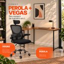 Ver imagem 5 de Conjunto de Escritório Mesa Pérola e Cadeira Diretor Vegas Preto
