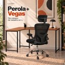 Ver imagem 4 de Conjunto de Escritório Mesa Pérola e Cadeira Diretor Vegas Preto