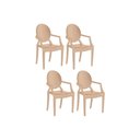 Ver imagem 1 de Cadeira de Cozinha Wind Plus UZ4003 Kit 4 Un Freijó/Suede Capuccino - Kappesberg