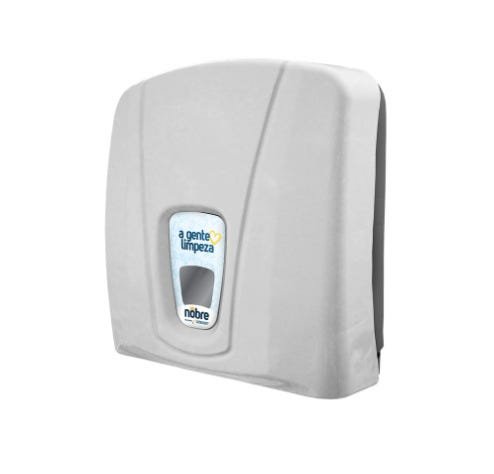 Dispenser para Papel toalha interfolhas - Branco/Cinza - Nobre - 2