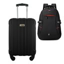 Ver imagem 1 de Kit Mala de Bordo 10kg Viagem Rodas 360 Rígida Abs Cadeado Segredo Gladiador A1mb com Mochila Execut