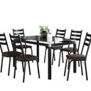 Ver imagem 5 de Conjunto Mesa Malva 140x80cm com 6 Cadeiras New Preto/Cacau