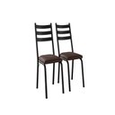 Ver imagem 6 de Conjunto Mesa Malva 140x80cm com 6 Cadeiras New Preto/Cacau