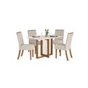 Ver imagem 1 de Mesa Jantar Natali 120 4 Cadeiras Malu Linho - Henn