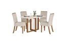 Ver imagem 1 de Mesa Jantar Natali 120 4 Cadeiras Malu Linho - Henn