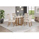 Ver imagem 2 de Mesa Jantar Natali 120 4 Cadeiras Malu Linho - Henn