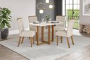 Ver imagem 2 de Mesa Jantar Natali 120 4 Cadeiras Malu Linho - Henn