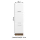 Ver imagem 3 de Paneleiro Armário de Cozinha 60 cm 3 Portas Rustic/Branco Agata Madesa