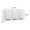 Ver imagem 2 de Armário Aéreo de Cozinha Aço 3 Portas New Premium Branco Itatiaia