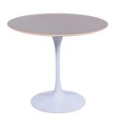 Ver imagem 1 de Mesa Saarinen Redonda Fórmica Preta 107cm - Base Branca