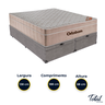 Cama Box Baú Bipartido Casal Cinza e Colchão Airtech Springpocket Molas Ensacadas Ortobom - 3
