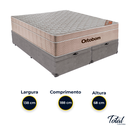 Ver imagem 3 de Cama Box Baú Bipartido Casal Cinza e Colchão Airtech Springpocket Molas Ensacadas Ortobom
