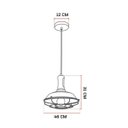 Ver imagem 2 de Luminária Pendente Industrial Tennesse Preto Pequeno 26cm Único