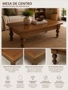 Ver mais imagens de Mesa de Centro Sala Retangular Madeira Maciça 75x55 Castanho