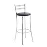 Banqueta Alta em Aço para Cozinha com Encosto - 1