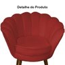 Poltrona Decorativa Margarida Vermelho - Malta Decor - 2