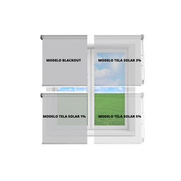 Persiana Cortina Rolo Blackout Ambiente Interno Quarto Sala Varanda 1,70 Larg x 1,40 Alt - 10