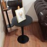 Mesa Lateral Monopé Laqueada 50 Cm - Preto - 4