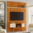 Ver imagem 1 de Rack Bancada com Painel Silverstone Cinamomo/off White para Tv até 75” - Madetec