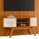 Ver imagem 4 de Rack Bancada com Painel Silverstone Cinamomo/off White para Tv até 75” - Madetec