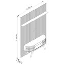 Ver imagem 5 de Rack Bancada com Painel Silverstone Cinamomo/off White para Tv até 75” - Madetec