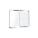Ver imagem 1 de Janela de Aluminío de Correr 100x120cm 2 Folha 1 Fixa com Vidro Lucasa Ideale