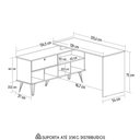 Ver mais imagens de Mesa Escrivaninha Industrial 136cm Dhabi A06 Carvalho/branco - Mpozenato