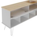 Ver imagem 4 de Mesa Escrivaninha Industrial 136cm Dhabi A06 Carvalho/branco - Mpozenato