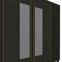 Ver imagem 5 de Guarda-Roupa Casal Valenza 6 Portas 4 Gavetas Ripado 100% MDF com Espelho Grafite - Pnr Móveis