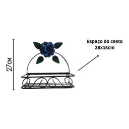 Porta Shampoo Rústico em Ferro Várias Cores:azul - 2