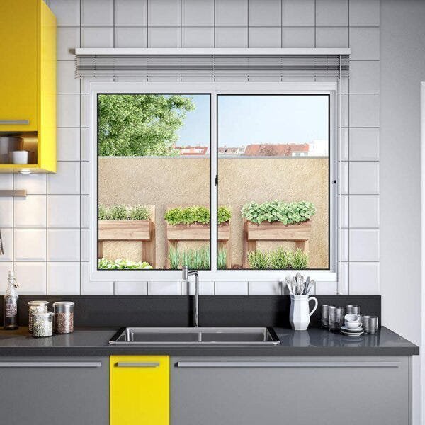 Janela de Aluminío de Correr 100x150cm 2 Folha 1 Fixa com Vidro Lucasa Ideale  - 3