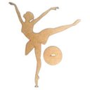 Ver imagem 3 de Kit com 6 Bailarinas Mdf de Mesa Tam: 23x26cm Cod:kblrn003