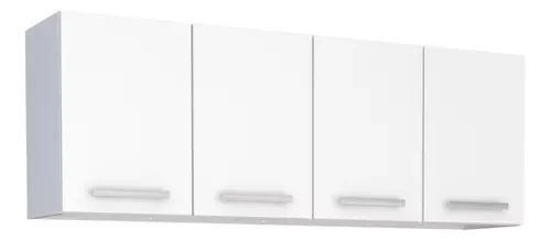Conjunto Cozinha Completo para Pia 1,60metros Gabinete 3 Gavetas + Aéreo + Paneleiro 100% em Aço - V - 4