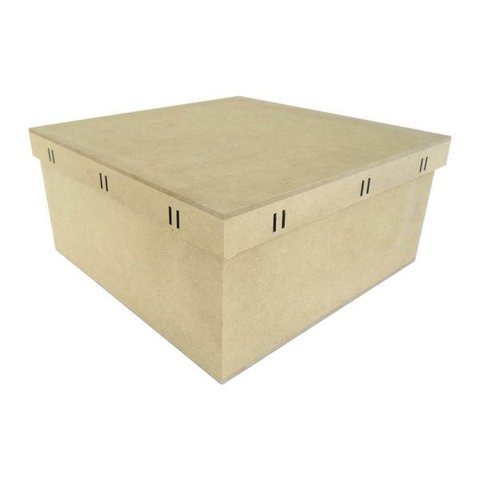 Kit com 3 Caixas Mdf Tampa de Sapato Passa Fita Cod:kcxpf004 Tamanho:22x22x10cm