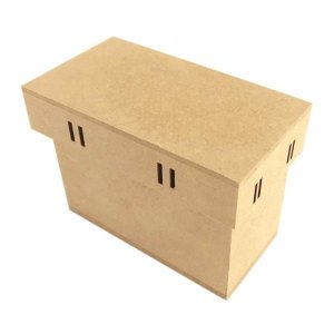 Kit com 12 Caixas Mdf Retangular Passa Fita Cod:kcxpf007 Tamanho:10x5x7cm