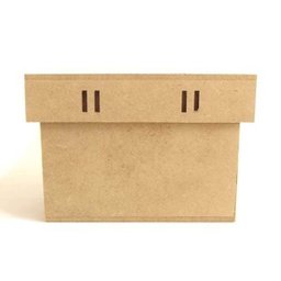 Kit com 12 Caixas Mdf Retangular Passa Fita Cod:kcxpf007 Tamanho:10x5x7cm - 3
