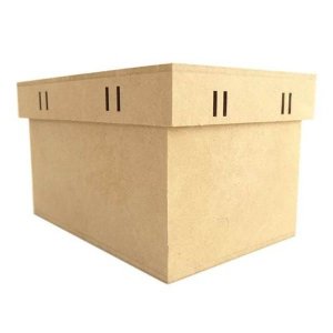Kit com 6 Caixas Mdf Retangular Passa Fita Cod:kcxpf008: Tamanho:14x09x08cm