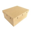 Ver imagem 1 de Kit com 3 Caixas Mdf Retangular Passa Fita Cod:kcxpf011 Tamaho:26x21x11cm