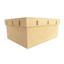 Ver imagem 3 de Kit com 3 Caixas Mdf Retangular Passa Fita Cod:kcxpf011 Tamaho:26x21x11cm