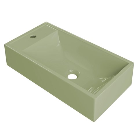 Cuba Pia de Apoio para Banheiro Retangular 54cm Alva C08 Verde - Mpozenato