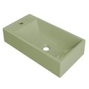 Ver imagem 1 de Cuba Pia de Apoio para Banheiro Retangular 54cm Alva C08 Verde - Mpozenato