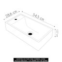 Ver imagem 4 de Cuba Pia de Apoio para Banheiro Retangular 54cm Alva C08 Verde - Mpozenato